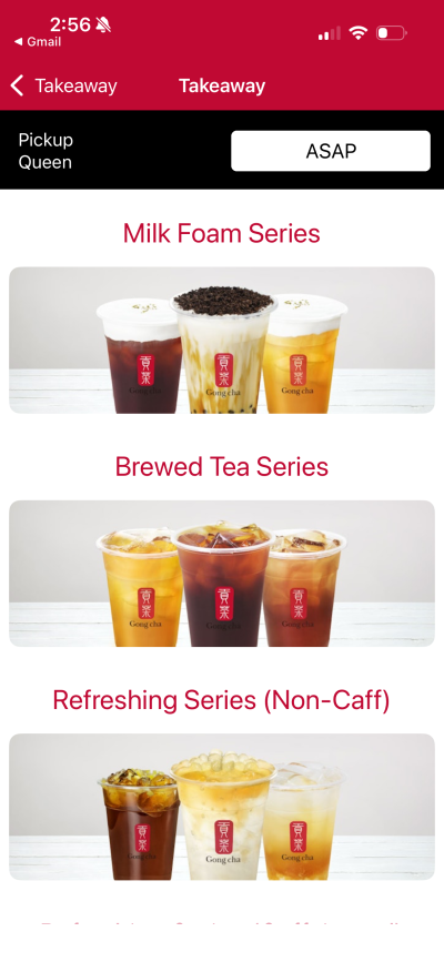 Gong Cha iOS App Screenshot